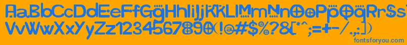 Futurafrica Font – Blue Fonts on Orange Background