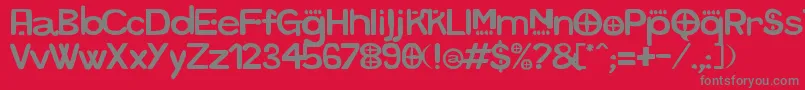 Futurafrica Font – Gray Fonts on Red Background