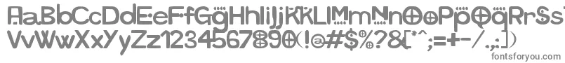 フォントFuturafrica – 白い背景に灰色の文字