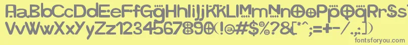 Futurafrica Font – Gray Fonts on Yellow Background