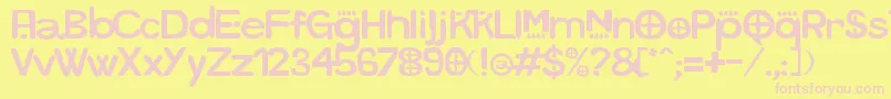 Futurafrica Font – Pink Fonts on Yellow Background