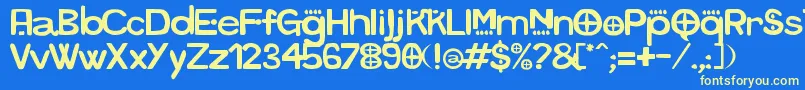 Futurafrica Font – Yellow Fonts on Blue Background