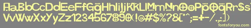 Futurafrica Font – Yellow Fonts on Gray Background