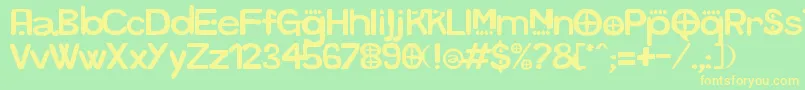 Futurafrica Font – Yellow Fonts on Green Background