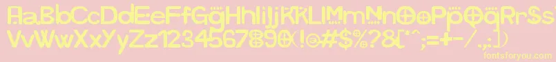 Futurafrica Font – Yellow Fonts on Pink Background