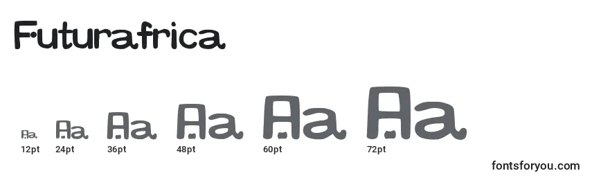 Размеры шрифта Futurafrica