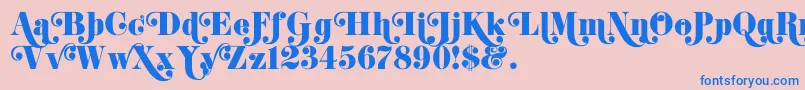 K22DidoniSwash Font – Blue Fonts on Pink Background