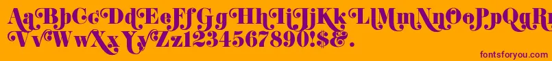 K22DidoniSwash Font – Purple Fonts on Orange Background