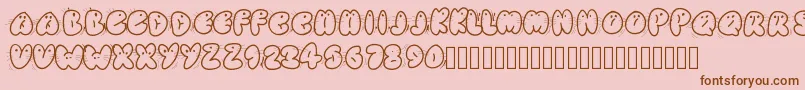 Animaletters Font – Brown Fonts on Pink Background