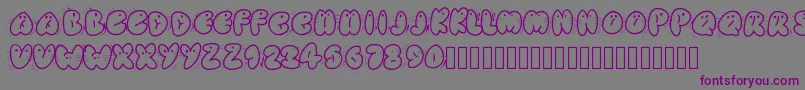Animaletters Font – Purple Fonts on Gray Background