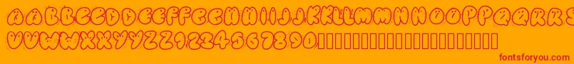 Animaletters Font – Red Fonts on Orange Background