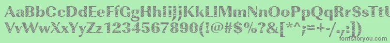 ImperialwindingRegular Font – Gray Fonts on Green Background