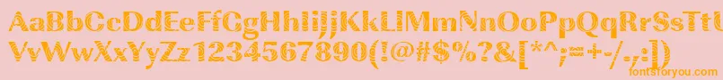 ImperialwindingRegular Font – Orange Fonts on Pink Background