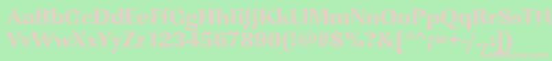 ImperialwindingRegular Font – Pink Fonts on Green Background