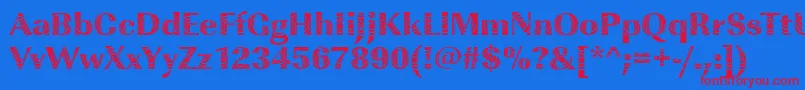 ImperialwindingRegular Font – Red Fonts on Blue Background