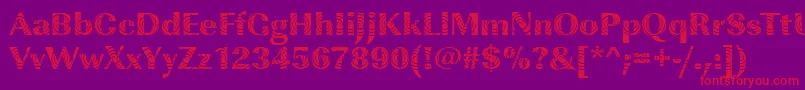 ImperialwindingRegular Font – Red Fonts on Purple Background