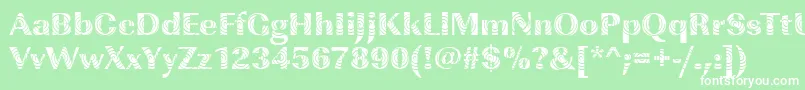 ImperialwindingRegular Font – White Fonts on Green Background