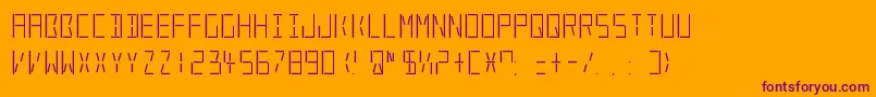LedReal Font – Purple Fonts on Orange Background