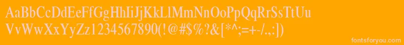 Ft48 Font – Pink Fonts on Orange Background