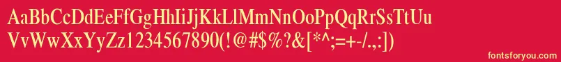 Ft48 Font – Yellow Fonts on Red Background
