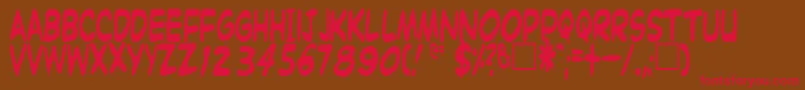 Witzworx Font – Red Fonts on Brown Background
