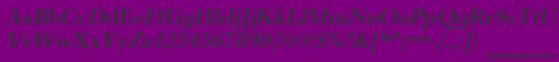 UrwbaskertmedOblique Font – Black Fonts on Purple Background