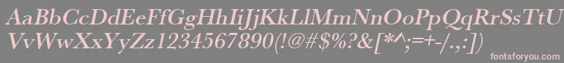 UrwbaskertmedOblique Font – Pink Fonts on Gray Background
