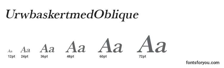 Размеры шрифта UrwbaskertmedOblique