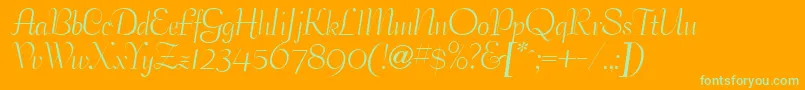 Ballroomtango Font – Green Fonts on Orange Background