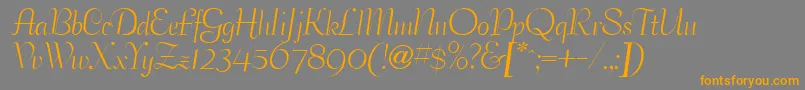 Ballroomtango Font – Orange Fonts on Gray Background