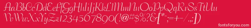 Ballroomtango Font – Pink Fonts on Red Background