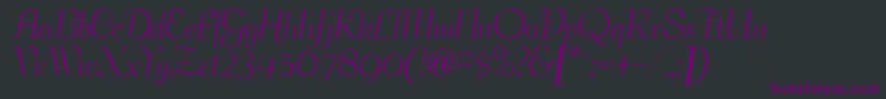 Шрифт Ballroomtango – фиолетовые шрифты на чёрном фоне