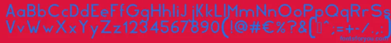 Mimich Font – Blue Fonts on Red Background