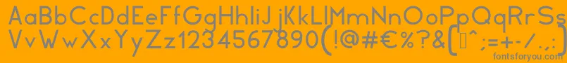 Mimich-Schriftart – Graue Schriften auf orangefarbenem Hintergrund