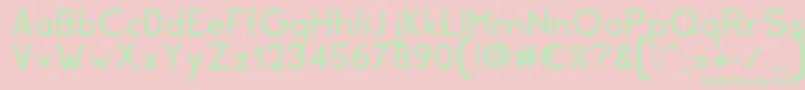 Mimich Font – Green Fonts on Pink Background