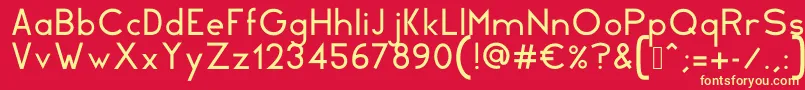 Mimich Font – Yellow Fonts on Red Background