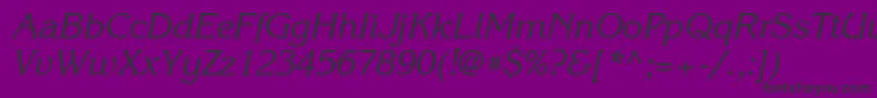 KorinnaattItalic Font – Black Fonts on Purple Background