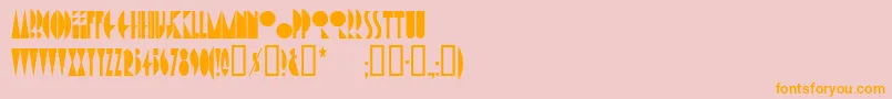 Amsterdamtangram Font – Orange Fonts on Pink Background