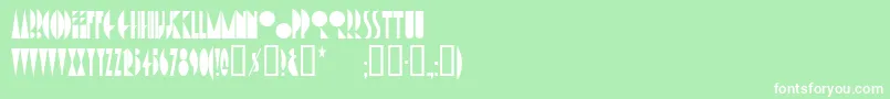 Amsterdamtangram Font – White Fonts on Green Background