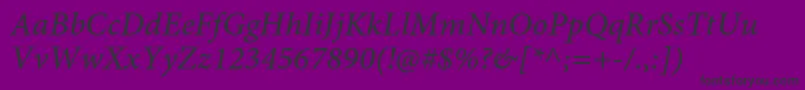 MinionproMediumitcapt Font – Black Fonts on Purple Background