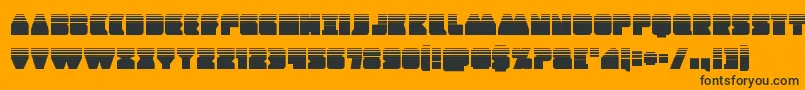 Шрифт Contourofdutyhalf – чёрные шрифты на оранжевом фоне