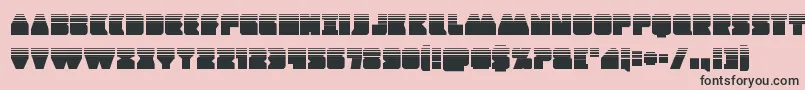 Contourofdutyhalf-fontti – mustat fontit vaaleanpunaisella taustalla