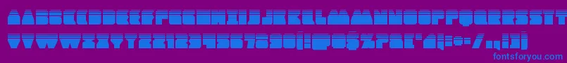 Шрифт Contourofdutyhalf – синие шрифты на фиолетовом фоне