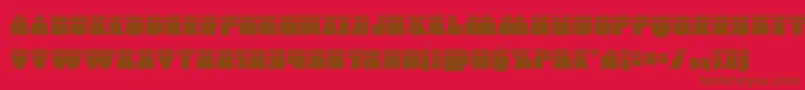 フォントContourofdutyhalf – 赤い背景に茶色の文字