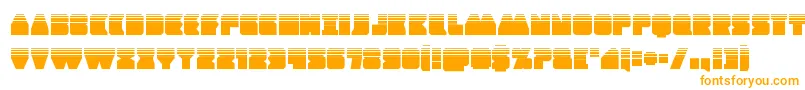 Шрифт Contourofdutyhalf – оранжевые шрифты на белом фоне