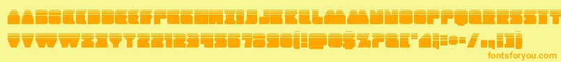 Шрифт Contourofdutyhalf – оранжевые шрифты на жёлтом фоне