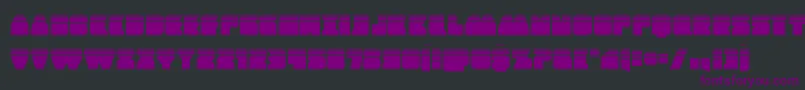 Шрифт Contourofdutyhalf – фиолетовые шрифты на чёрном фоне