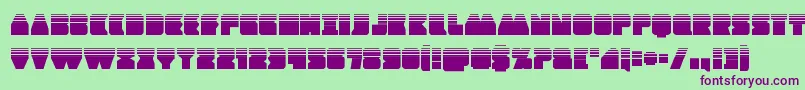 フォントContourofdutyhalf – 緑の背景に紫のフォント