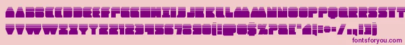 Шрифт Contourofdutyhalf – фиолетовые шрифты на розовом фоне