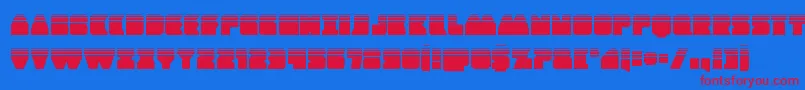 Contourofdutyhalf Font – Red Fonts on Blue Background